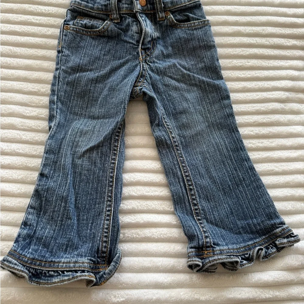 The Children's Place Denim Ruffle Hem Jeans